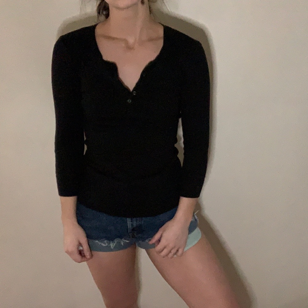 Ribbed henley top